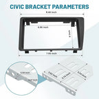 2 DIN Radio Stereo Install Dash Kit with Wire Harness for Honda Civic (2001–2005)