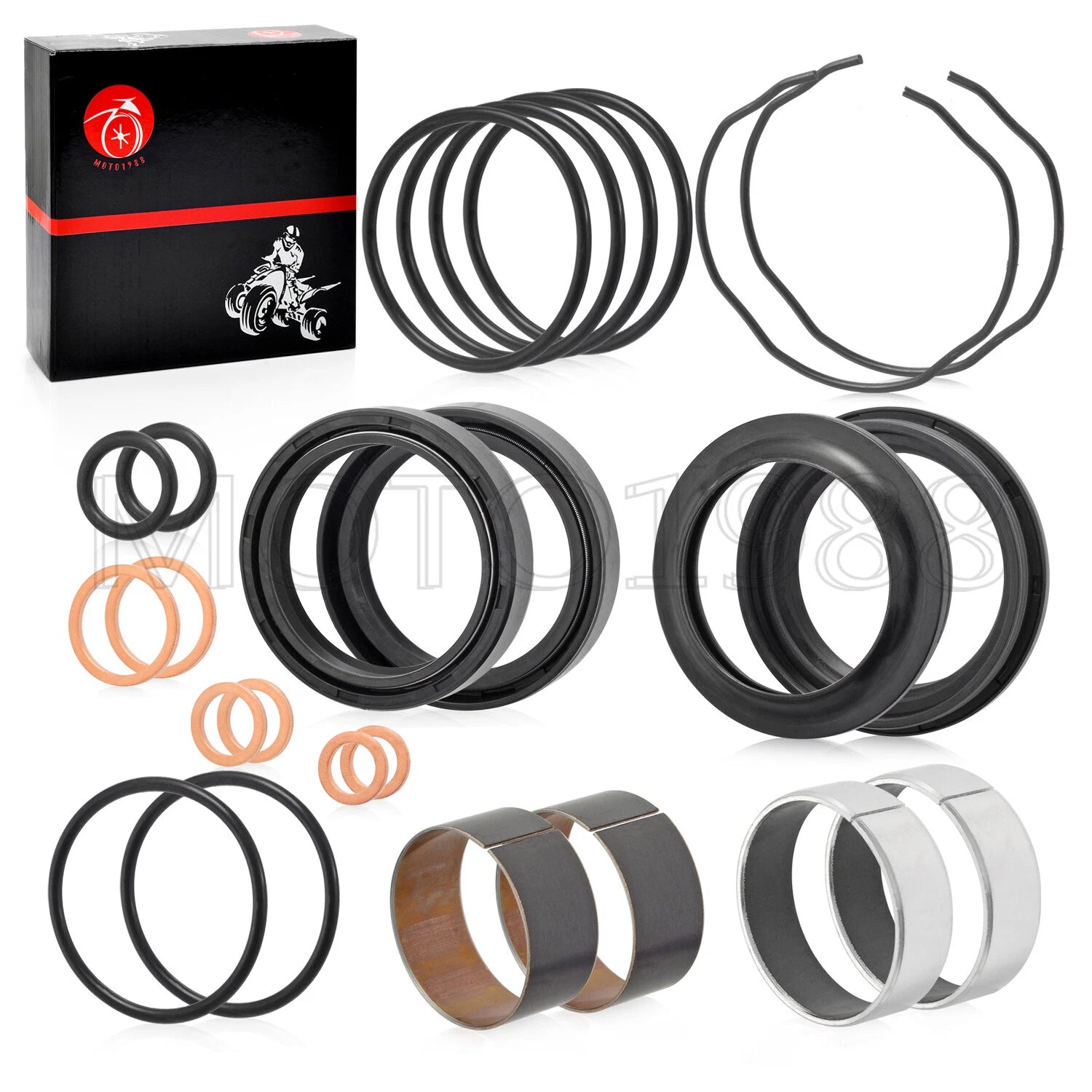 Fork Bushing Dust Oil Seals Kit for Suzuki GSX-R600 GSX-R750 GSF1200 (2000-2007)