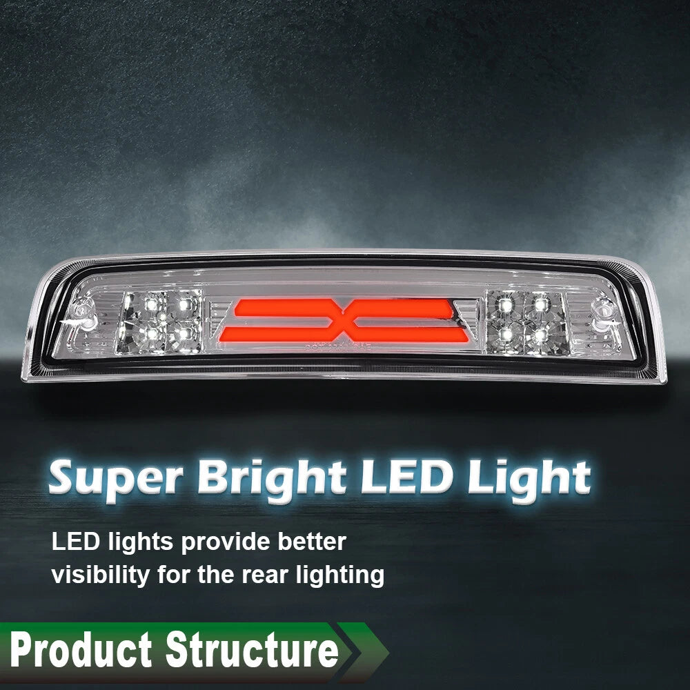 Clear LED 3rd Brake Light for Dodge Ram 1500 2500 3500 (2009–2018)