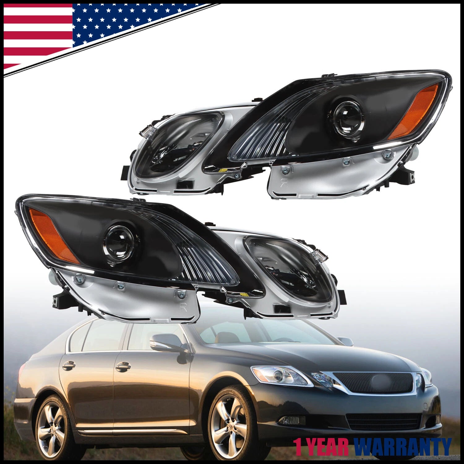 Projector Headlights for Lexus GS300 GS350 GS450h GS460 (2006–2011)