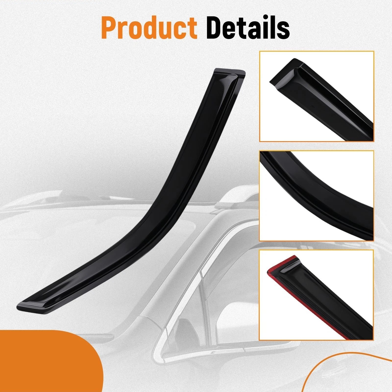 Set of 4 Window Rain Guards Visor Vent for Honda Pilot (2009–2015)