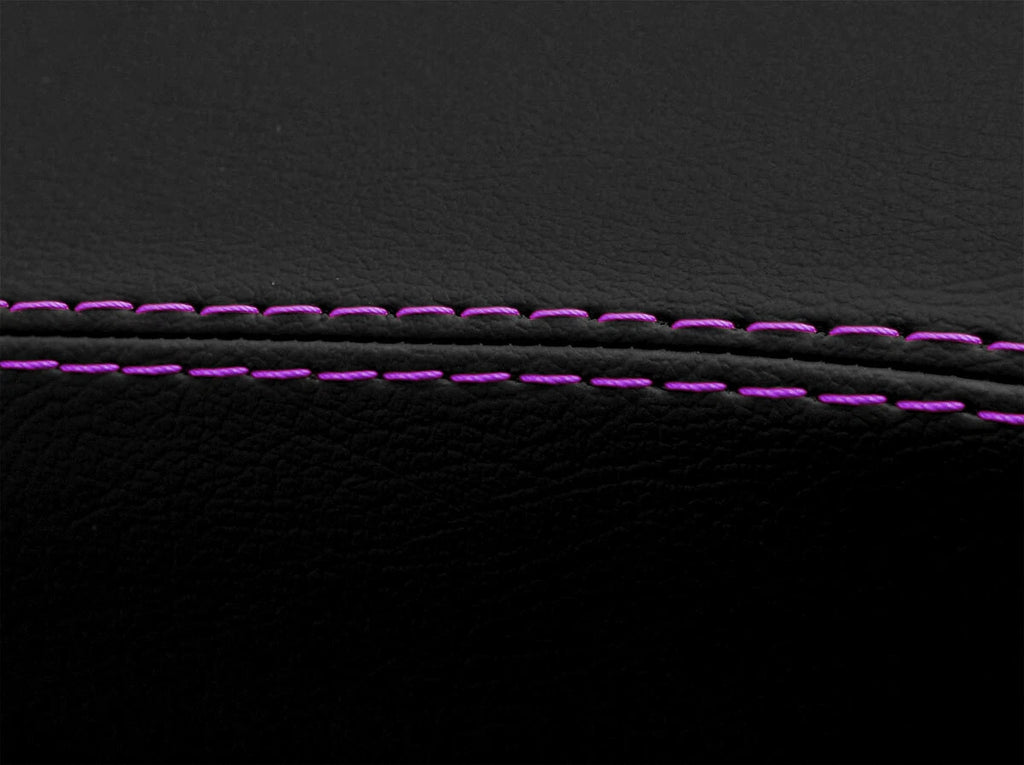 Leather Console Lid Armrest Cover for Honda Accord (1998–2002) Purple Stitch