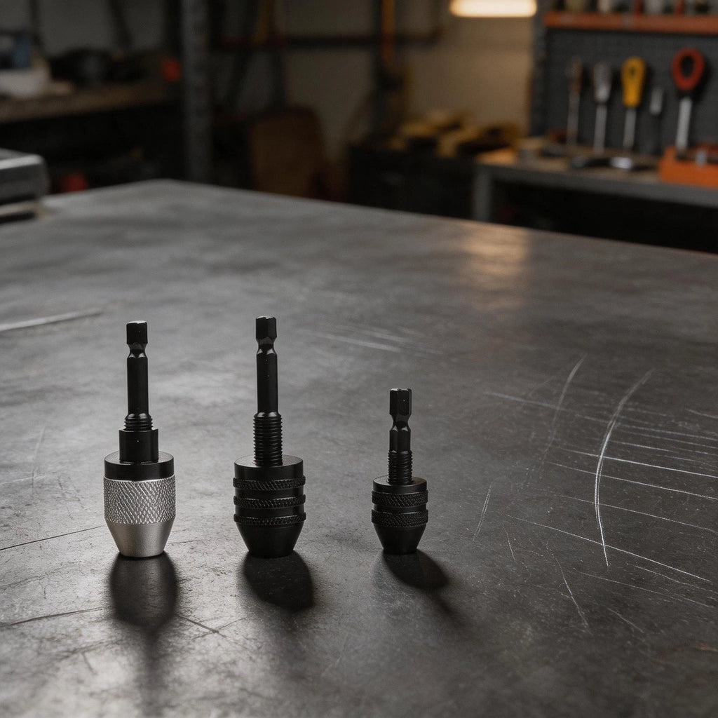 3pc Quick Change Drill Chuck Adapter for Angle Grinder (6.35mm)