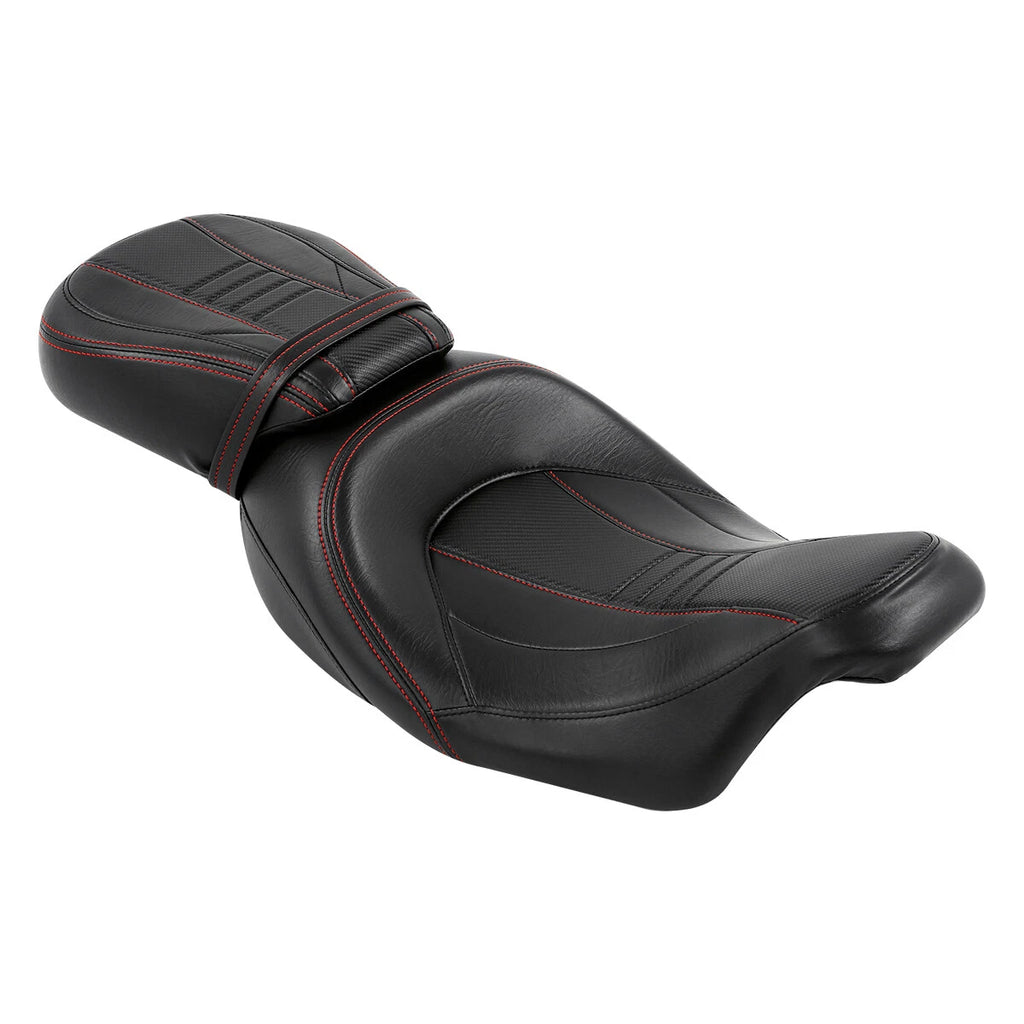 Black Driver Passenger Seat for Harley Electra Street Road Glide (2009–2023)