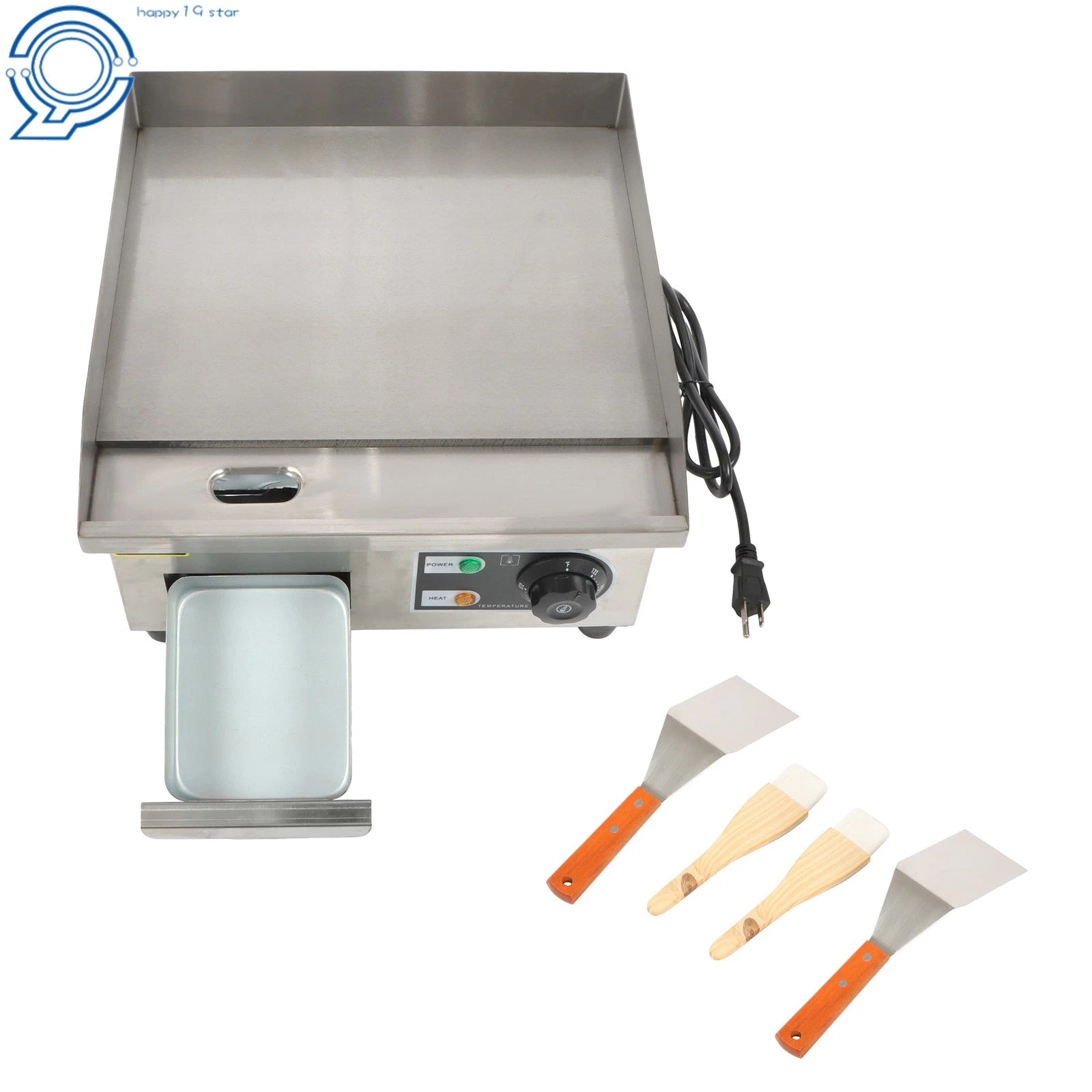 14" Electric Countertop Griddle for Commercial Use 