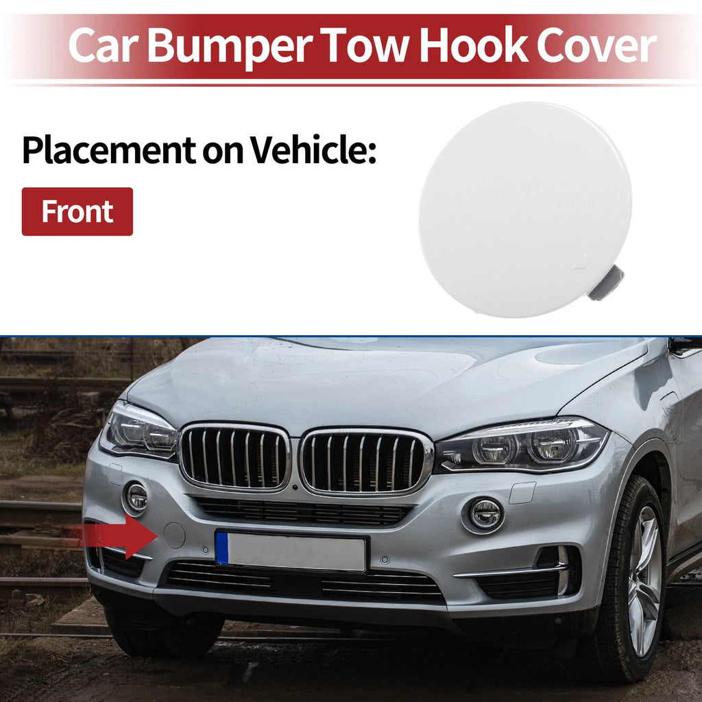 Front Tow Hook Cover for BMW X5 F15 M (2014–2018) No. 51118060131 White