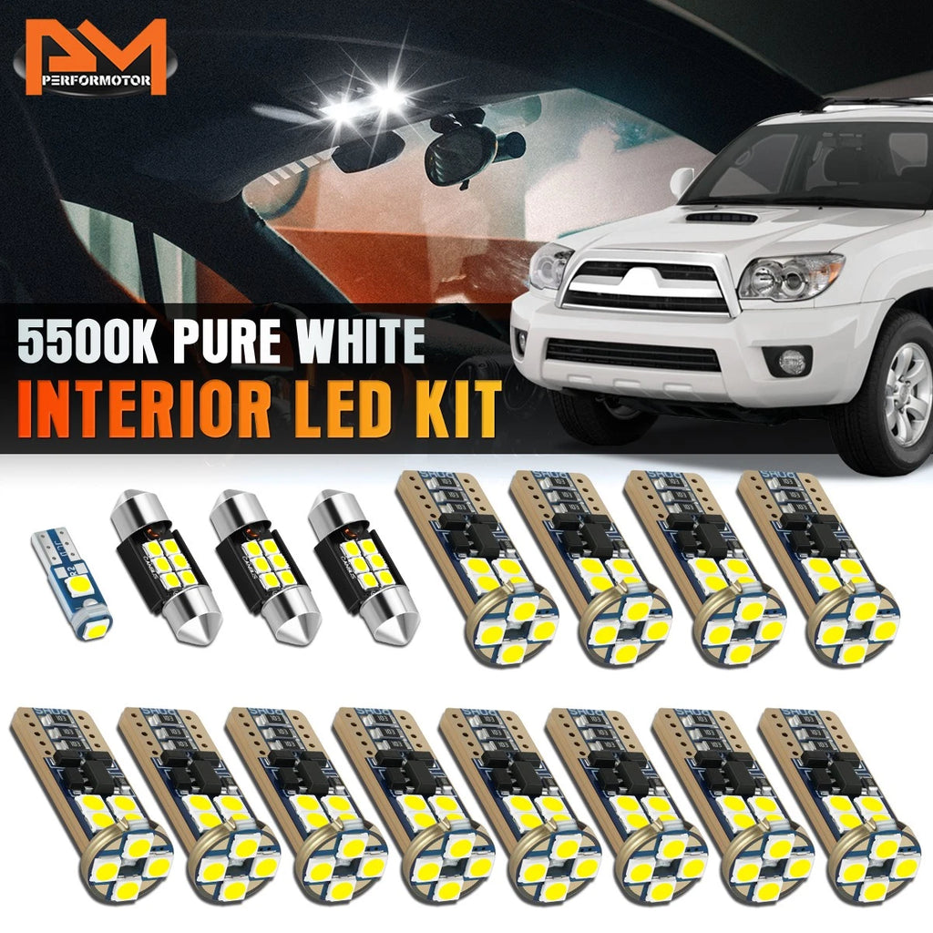 LED Dome Glove Box Cargo Light Bulb Kit 16 Pcs for Toyota 4Runner (2003–2009)