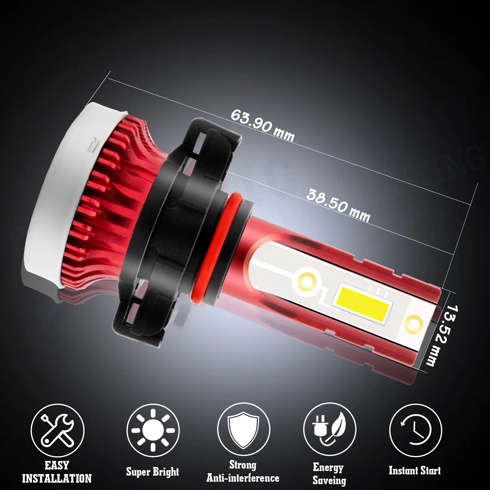 2Pcs Xenon White COB LED Daytime Running Light Bulbs for Nissan (2010-2021)