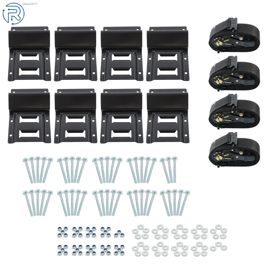 2 Pack E Track System for Trucks Vans (9' Ratchet Strap)