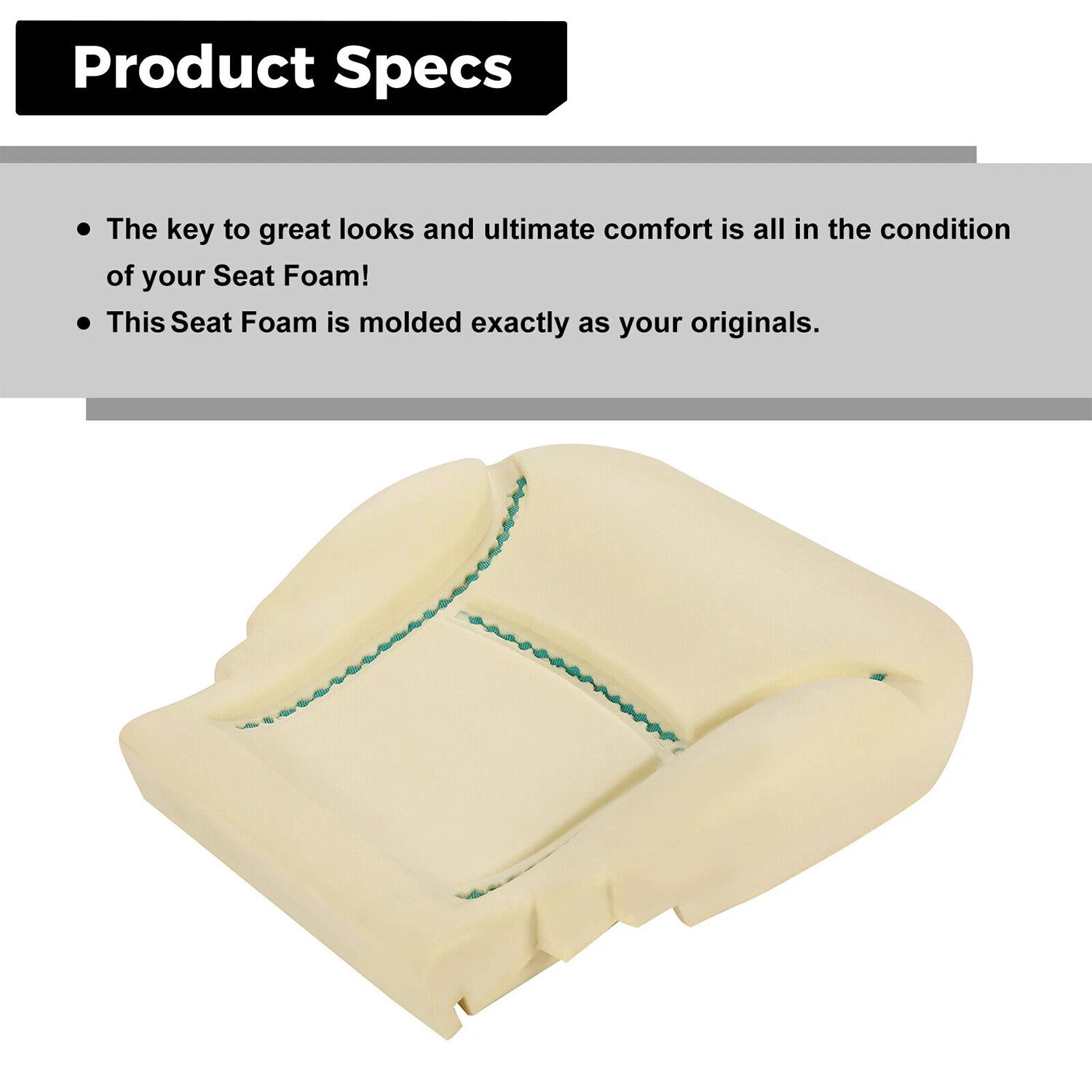 Set of 2 Seat Foam Cushion Pads for Corvette C5 (1997-2004)