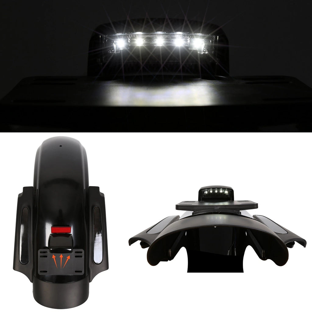 LED Black Rear Fender System for Harley Touring Electra Road Glide (2009-2013)