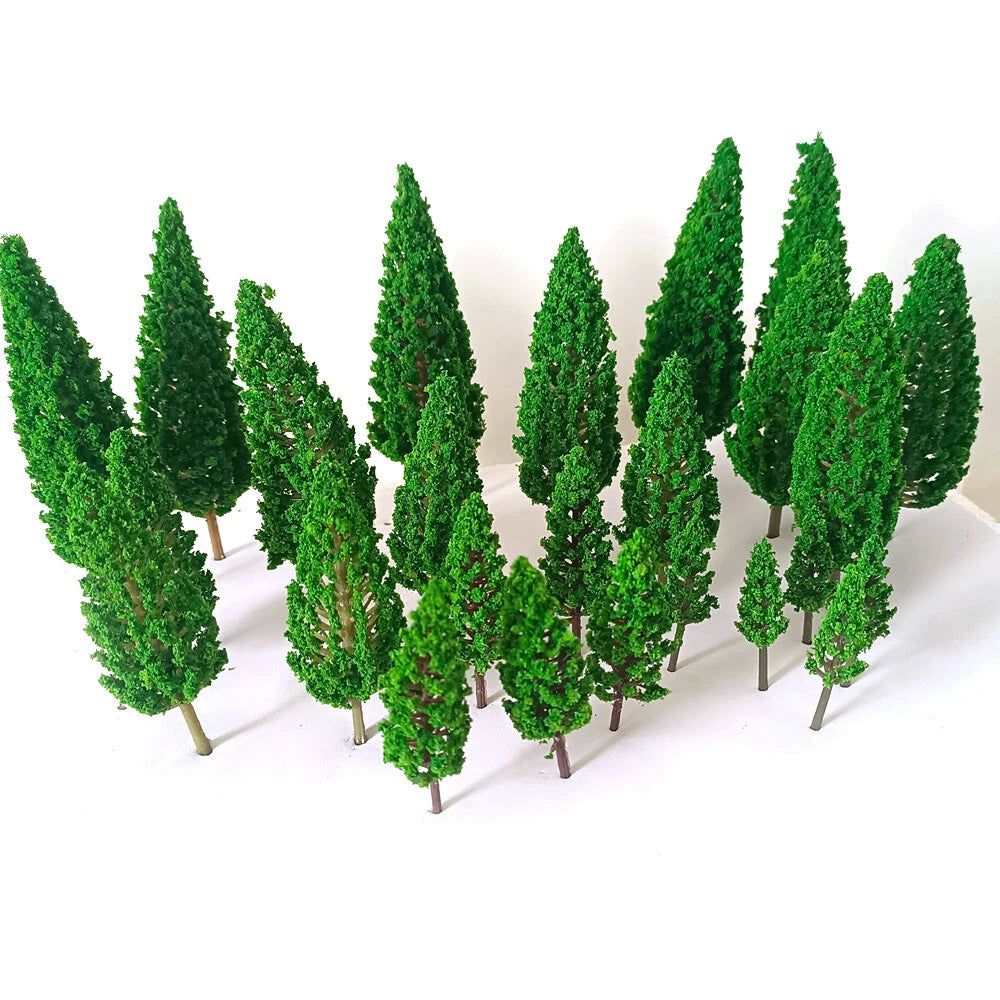 18Pcs Model Tree Layout Scenery for Train Railway Wargame