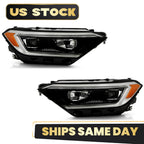 LED Projector Headlights for Volkswagen Jetta (2019–2024) 8Pin Left+Right