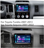 9'' Carplay Stereo Radio GPS for Toyota Tundra, Sequoia (2007-2022)