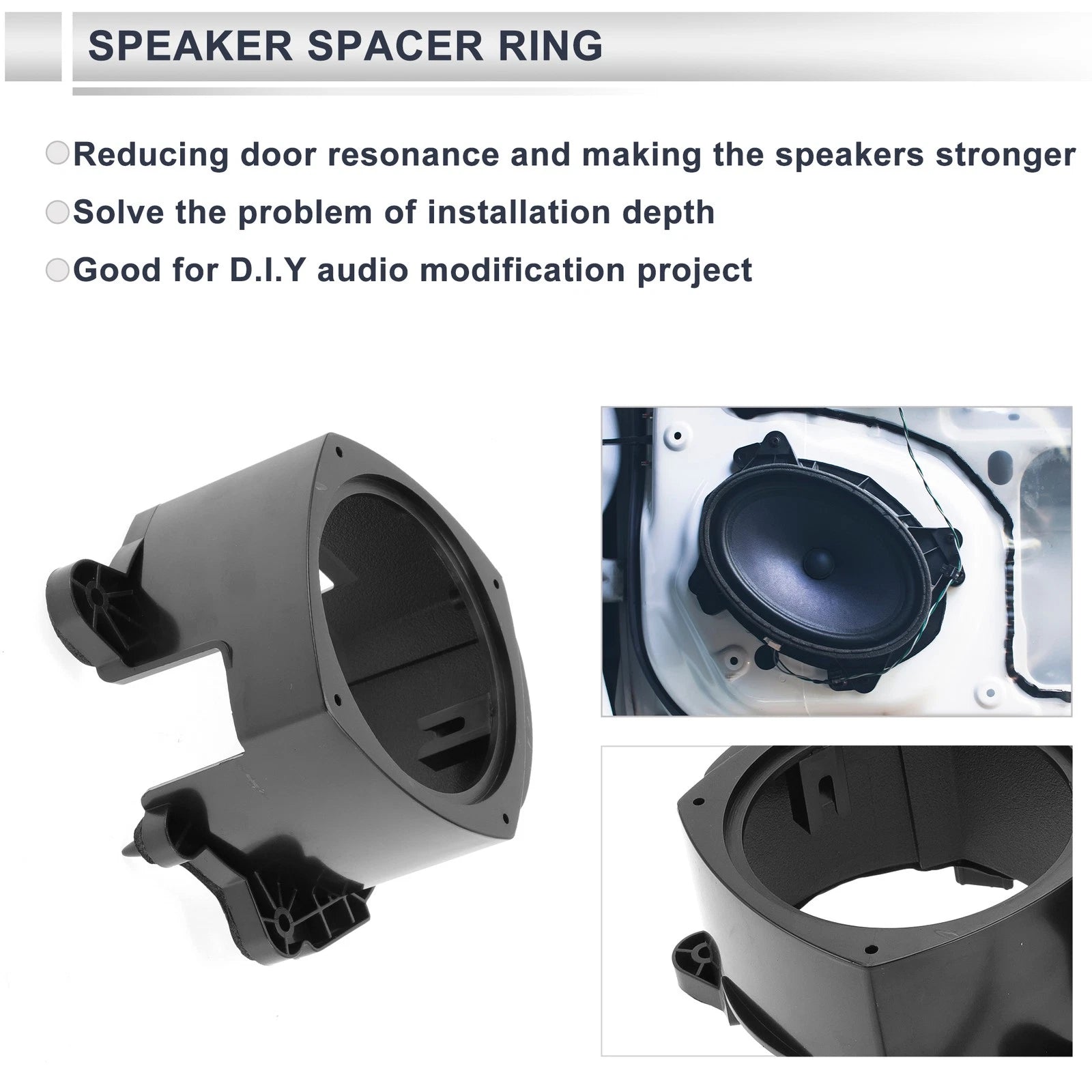Set of 2 Speaker Spacer Rings for Buick 4" Tweeter Speakers