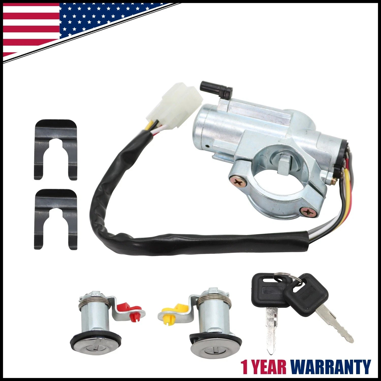 2X Ignition Switch Door Lock Cylinder for Nissan D21 Pathfinder (1986–1996)