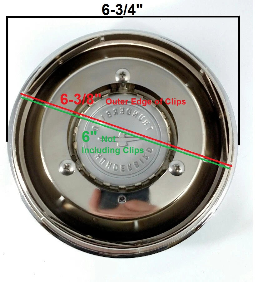 Wire Wheel Hubcap Spinner Center Cap Replacement for 1962–1963 Ford Thunderbird