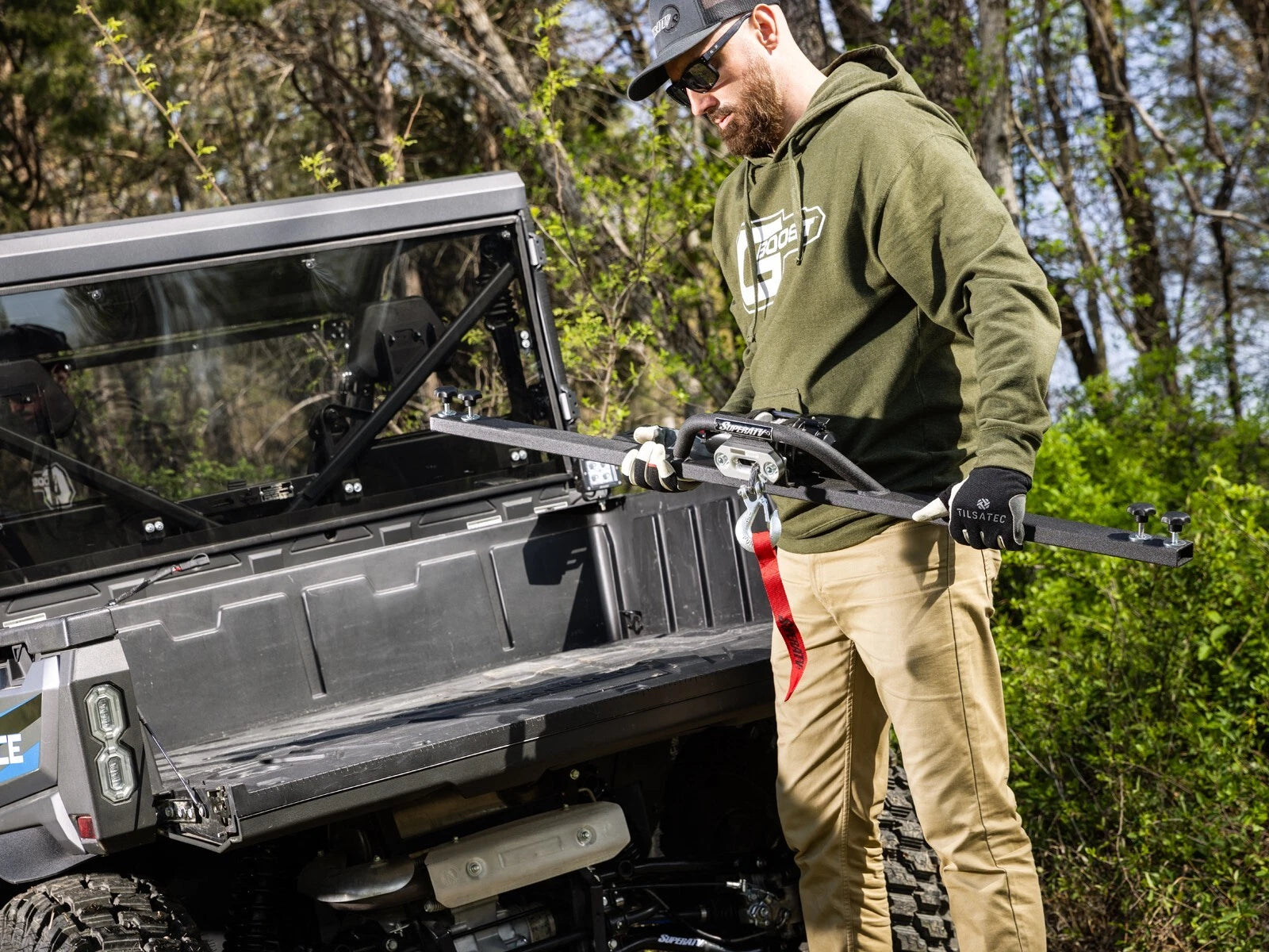 SuperATV Bed Winch for CFMoto UForce 1000 (2019–2023)