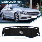 Dashboard Cover Mat for Mercedes Benz GLC Sun Protector Pad Black Blue