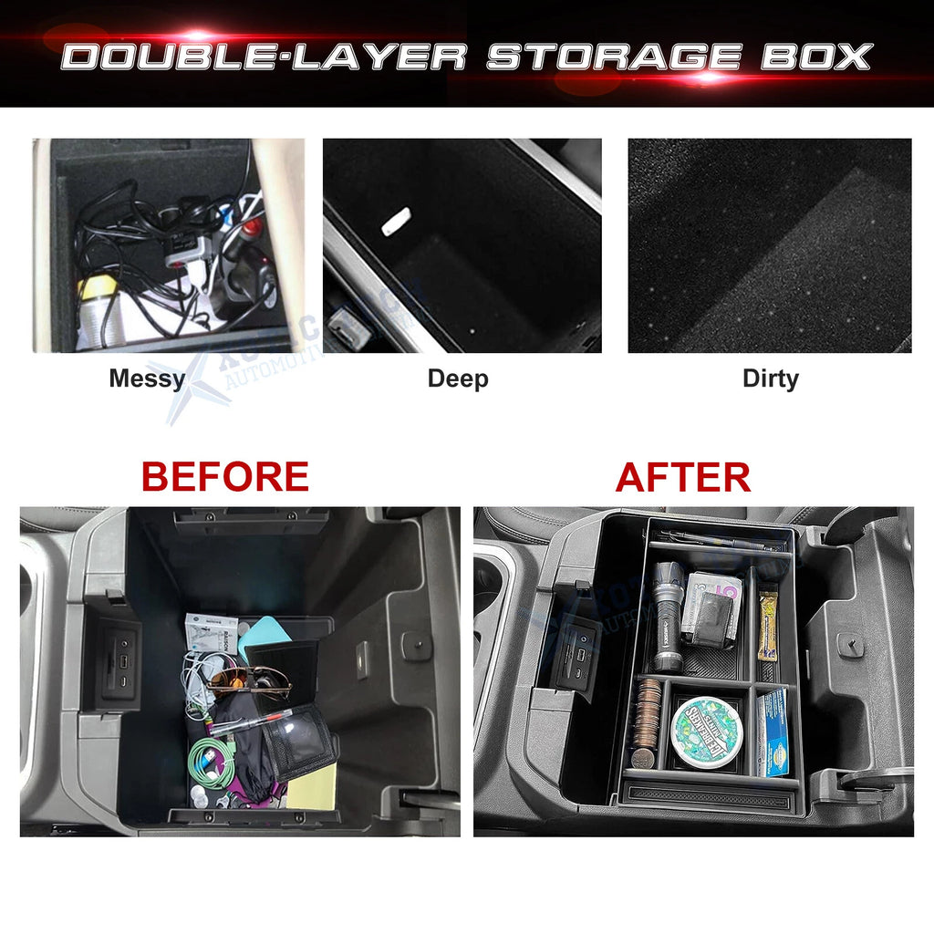 Armrest Storage Coin Organizer Case for Chevrolet Silverado (2014-2019)