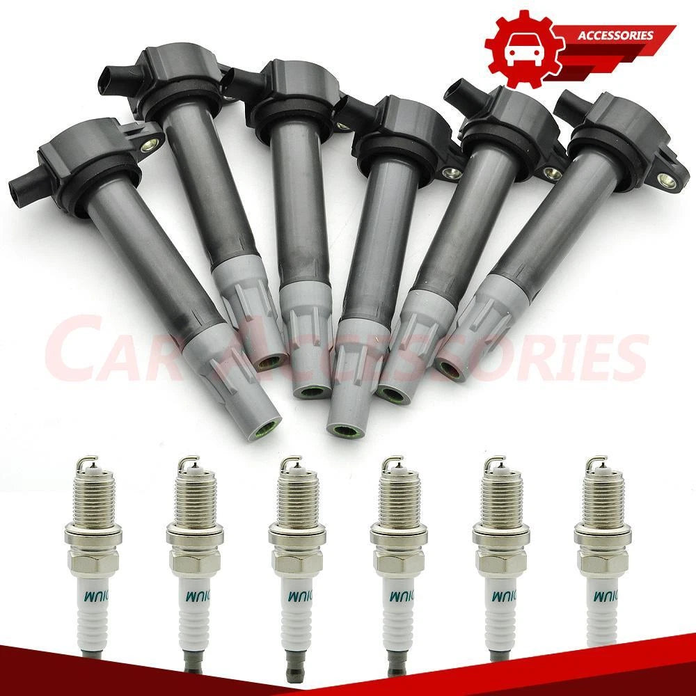 6X Ignition Coil + Iridium Spark Plugs for Dodge Chrysler 3.5L 4.0L (2000–2010)