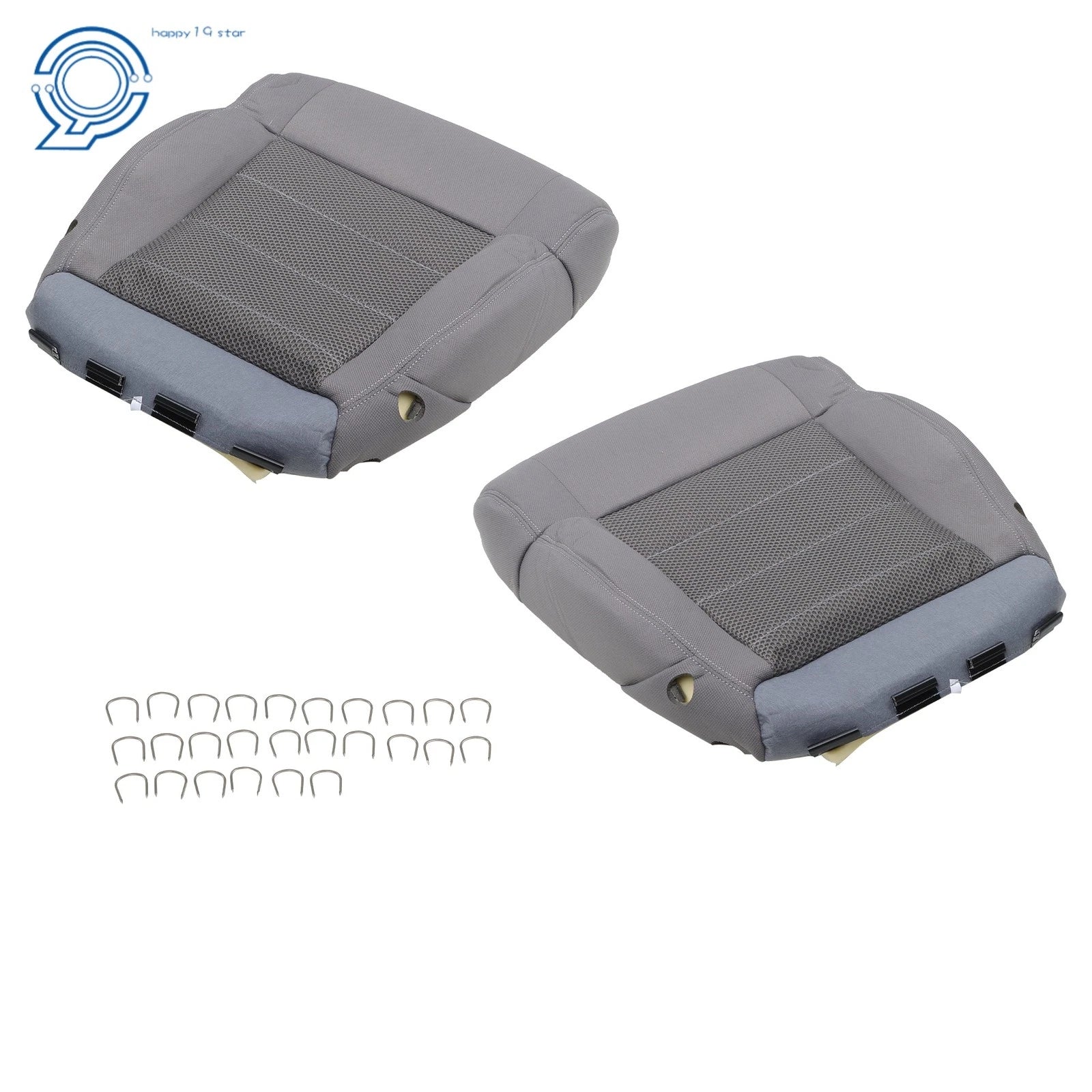 Set of 2 Cloth Seat Covers with Foam Cushion for Jeep Wrangler (2007–2012)