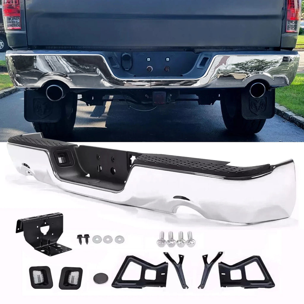 Rear Step Bumper for Dodge Ram 1500 (2009–2018, 2019–2023 Classic) W/ Dual Exhaust
