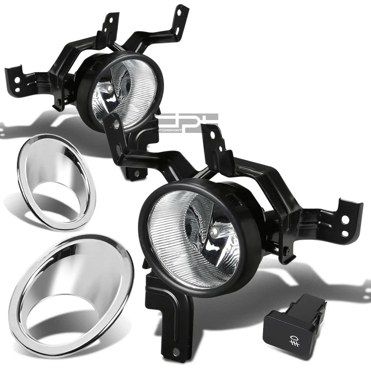 Fog Light Lamp Set for Honda CR-V (2007–2009) OE Clear Lens, Switch, Bezel
