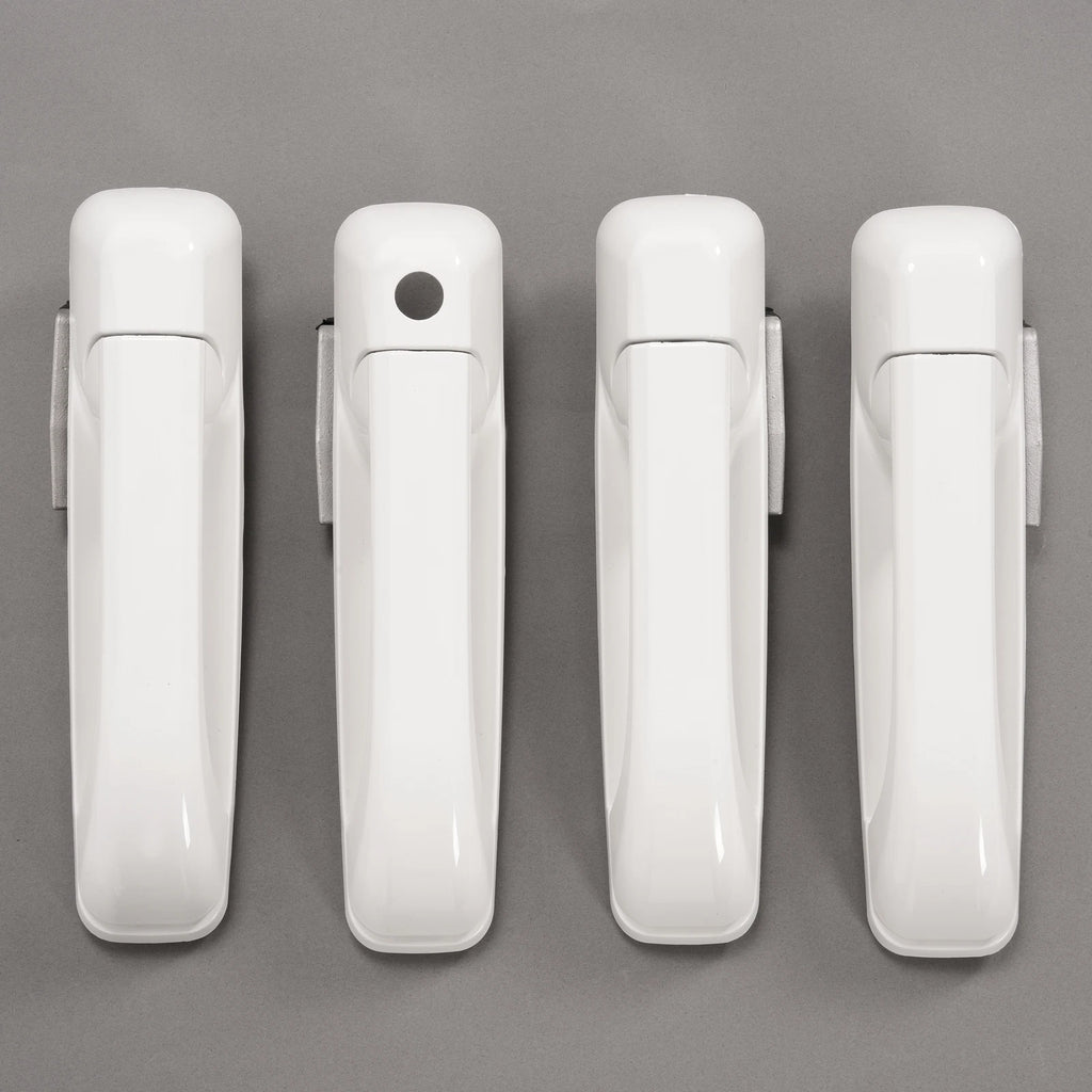 Set of 4 Outside Door Handles for Dodge Ram 1500 (2009–2024) / Ram 2500 (2011–2025) White