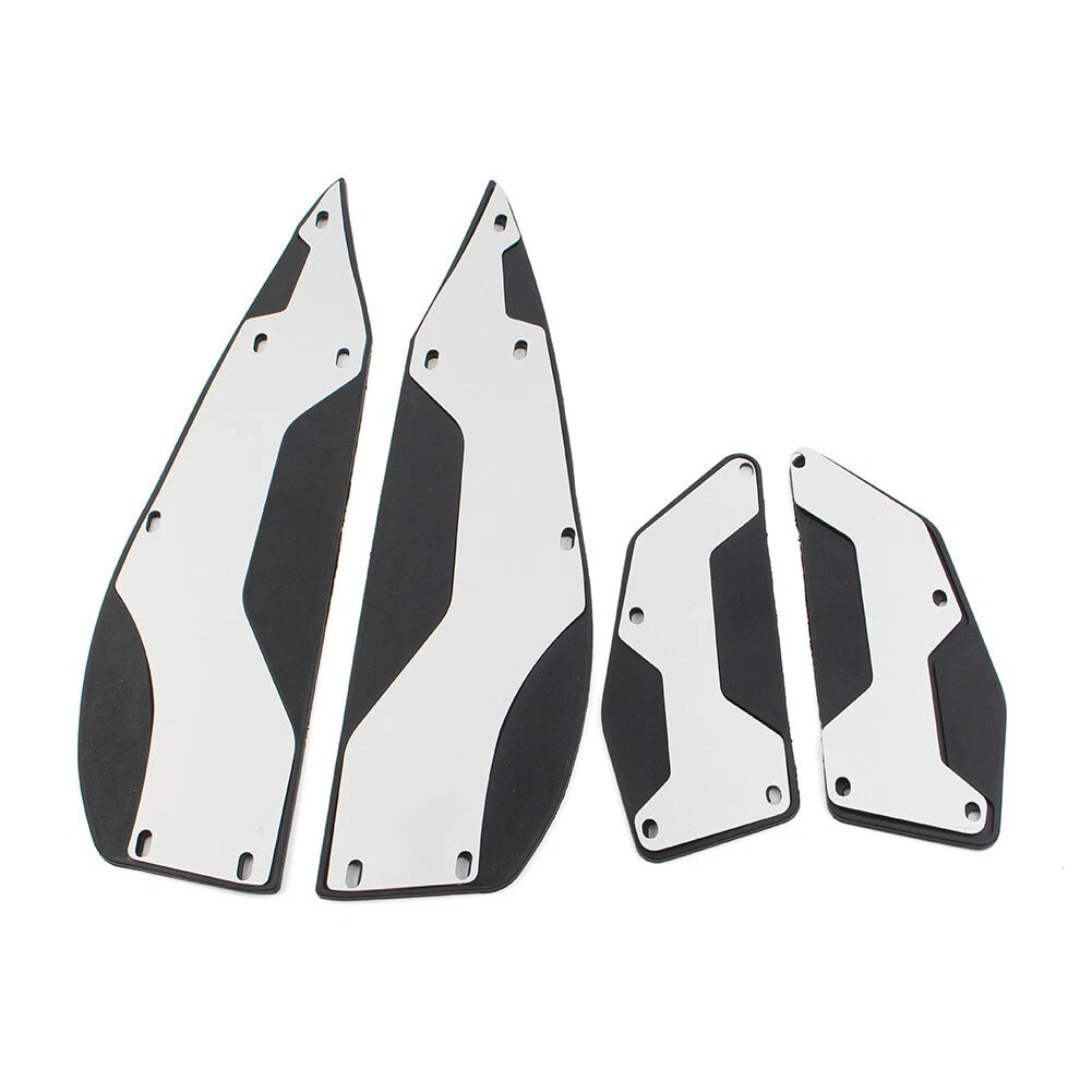 Silver Aluminum Floorboard Kit for Yamaha XMAX 300 250 400 (2017–2023)