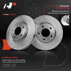 Front Disc Brake Rotors & Ceramic Pads for Ford Edge Lincoln MKX (2007–2009)