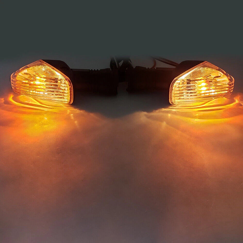 2X White Motor Rear Turn Signal Lights for Kawasaki Ninja ZX-6R ZX-6RR (2000–2009)