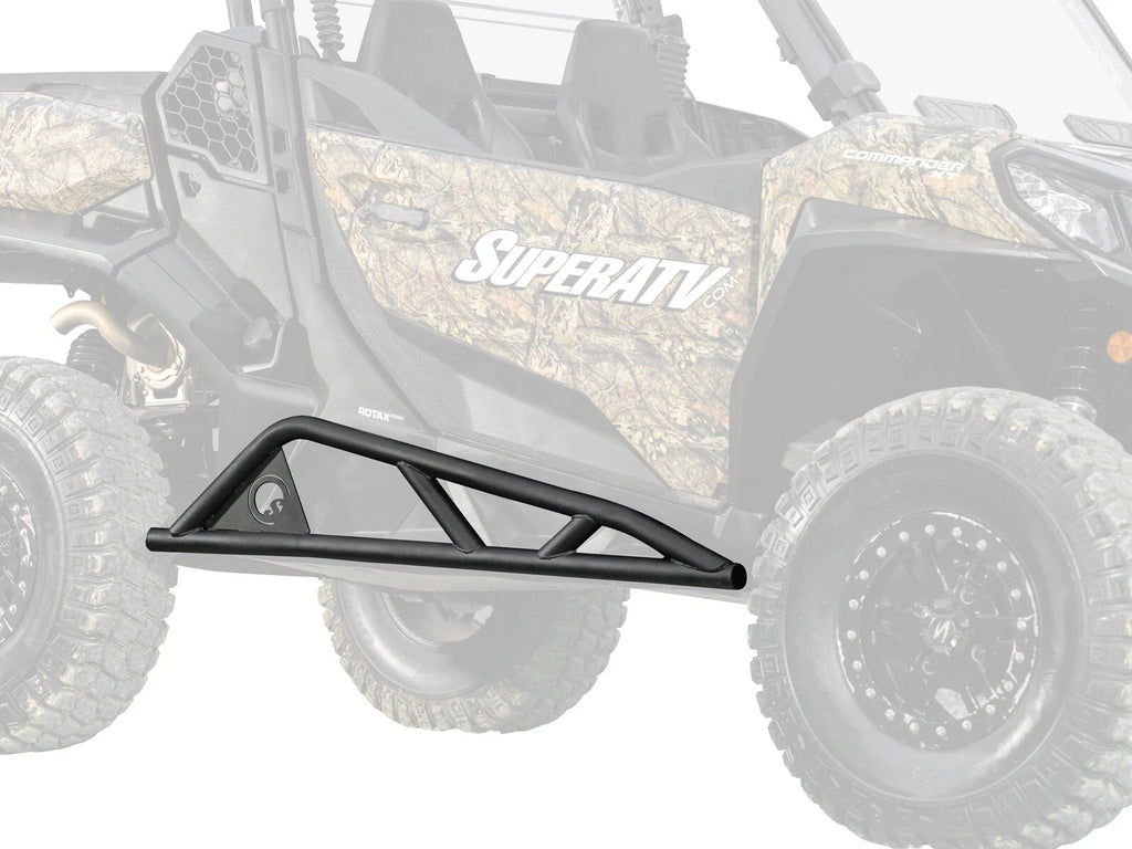 SuperATV Tree Kicker Nerf Bars for Can-Am Commander 1000 (2021–2023) - Black