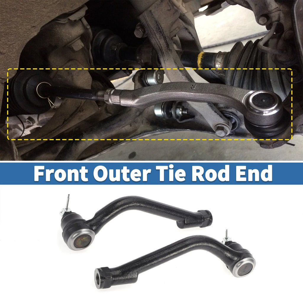 2X Front Outer Tie Rod Ends for Kia Sorento (2014–2015) & Hyundai Santa Fe (2014–2015)