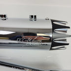 RCX 4.0" Chrome Slip-on Mufflers for Harley Touring (2017–2025)