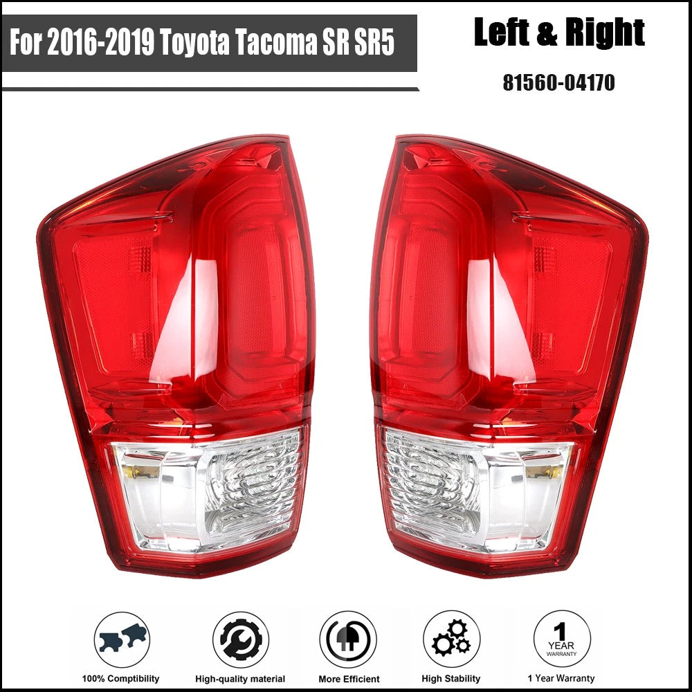 Tail Lights Assembly for Toyota Tacoma (2016–2019) Rear Left + Right