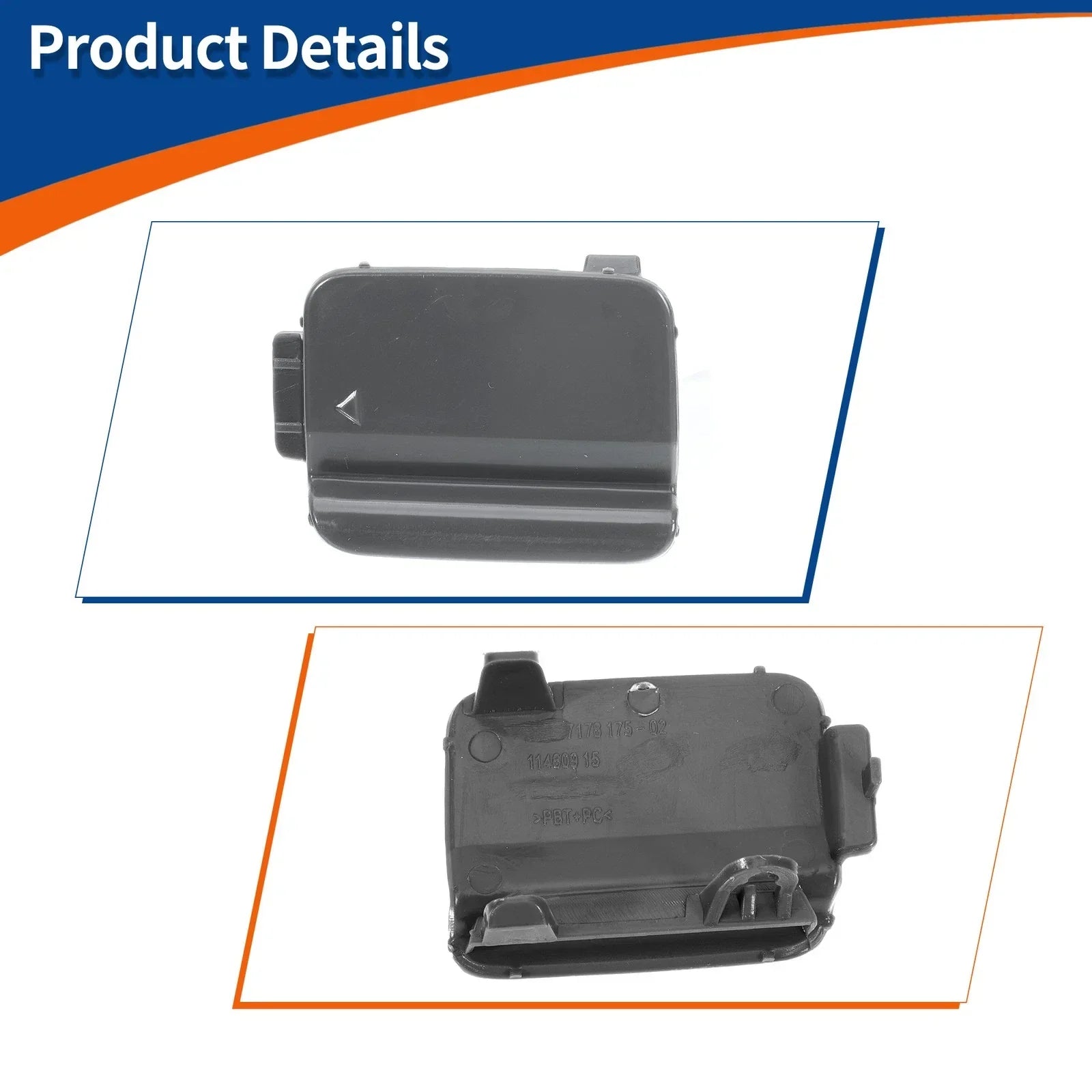 Rear Tow Hook Cover for BMW 528i 535i 550i Unpainted
