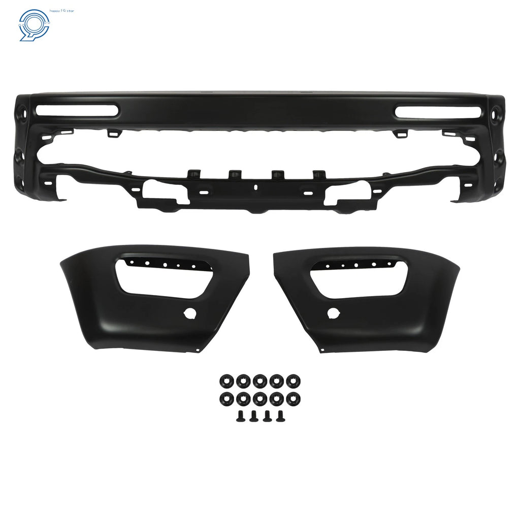 Black Split Front Bumper for Ford Ranger (2019-2023) with Sensor Hole