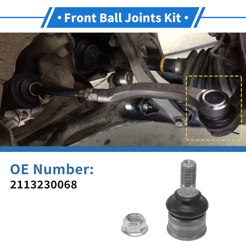 2X Front Lower Ball Joints for Mercedes-Benz E-Class (2002–2009) No. 2113230068