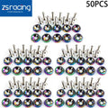 Set of 50 Chrome Aluminum Fender Bumper Washers for Engine Bay Dress Up