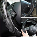 Carbon Fiber Steering Wheel Booster Cover for Universal Fit (37-39cm)