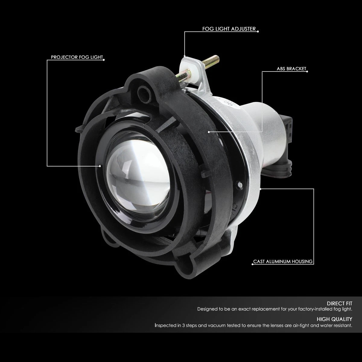 Set of 2 Projector Fog Lights for Chevy GMC Buick Saturn (2003–2018)