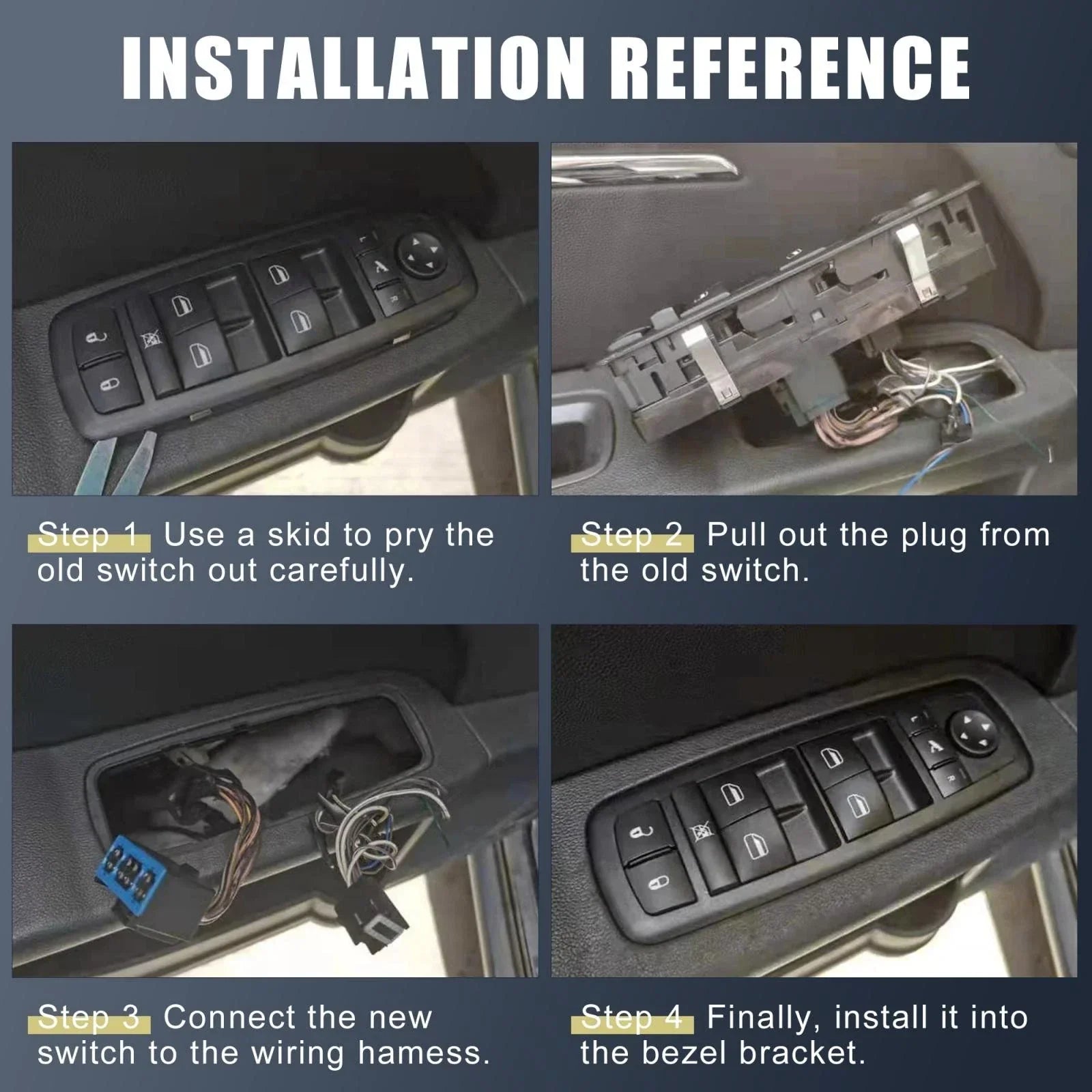 Car Window Switch Button Panel for Ram 5500 (2010-2023)