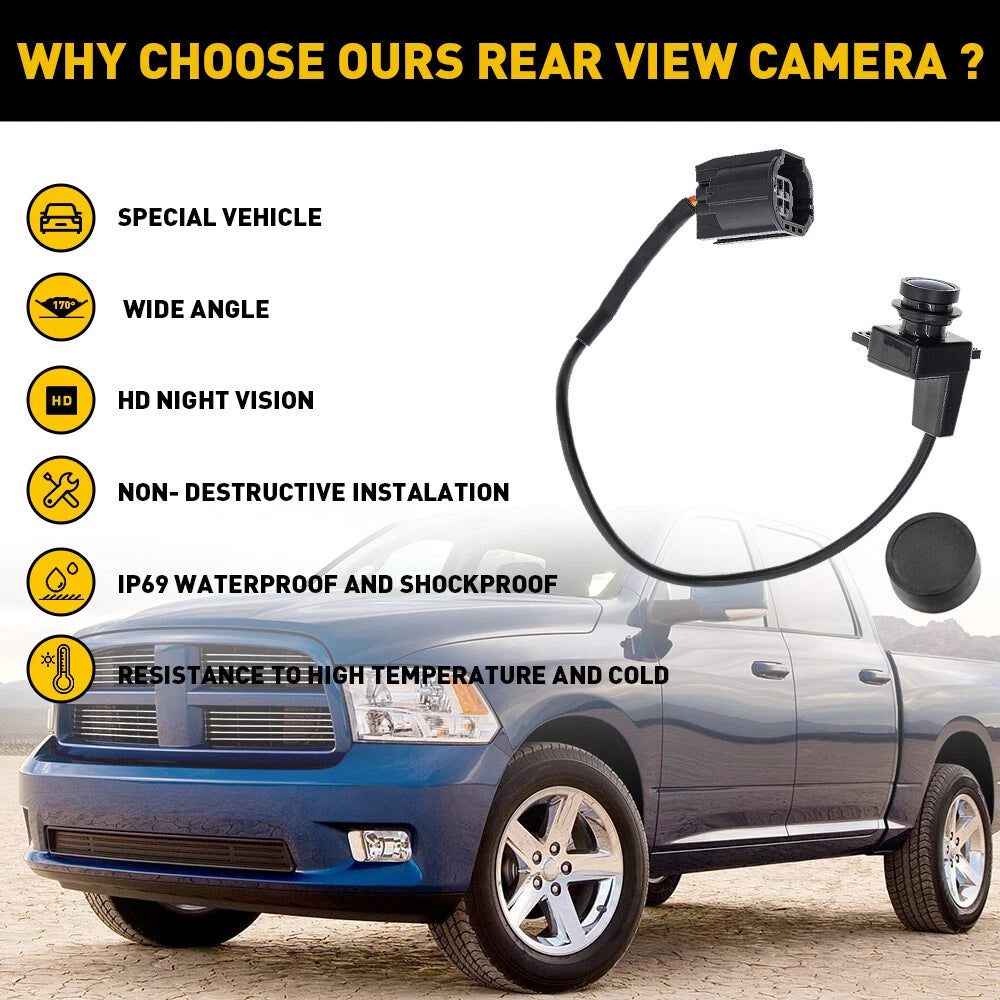 Rear View Backup Tailgate Camera for Dodge Ram 1500 2500 3500 (2009–2012)