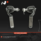 2X Front Outer Tie Rod End for Ford F-250 (1985-1994) 4WD