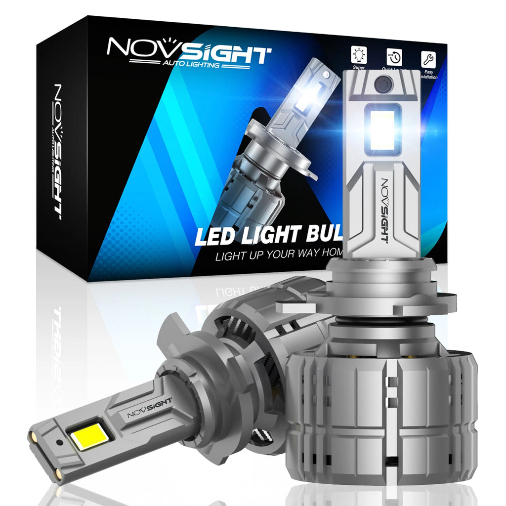 2X NOVSIGHT 9012 HIR2 LED Headlight Bulbs 6500K 50000LM for