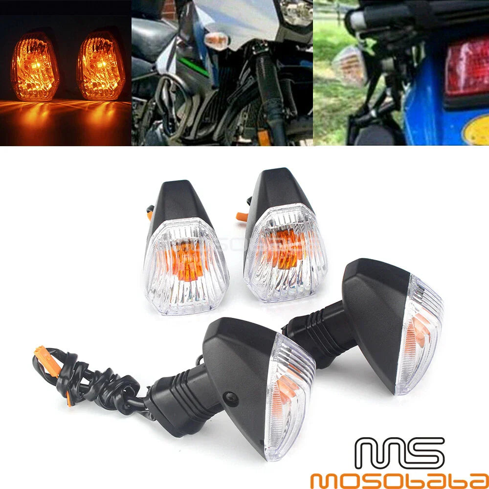 Front & Rear Turn Signal Lights for KAWASAKI Z750S KLR650 NINJA ZX-6R (2008-2018)