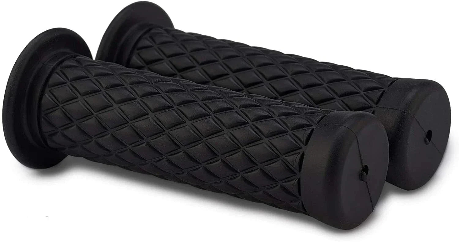 22mm Black Gel Handlebar Grips for Motorcycle Cafe Racer Dirt Bike ATV