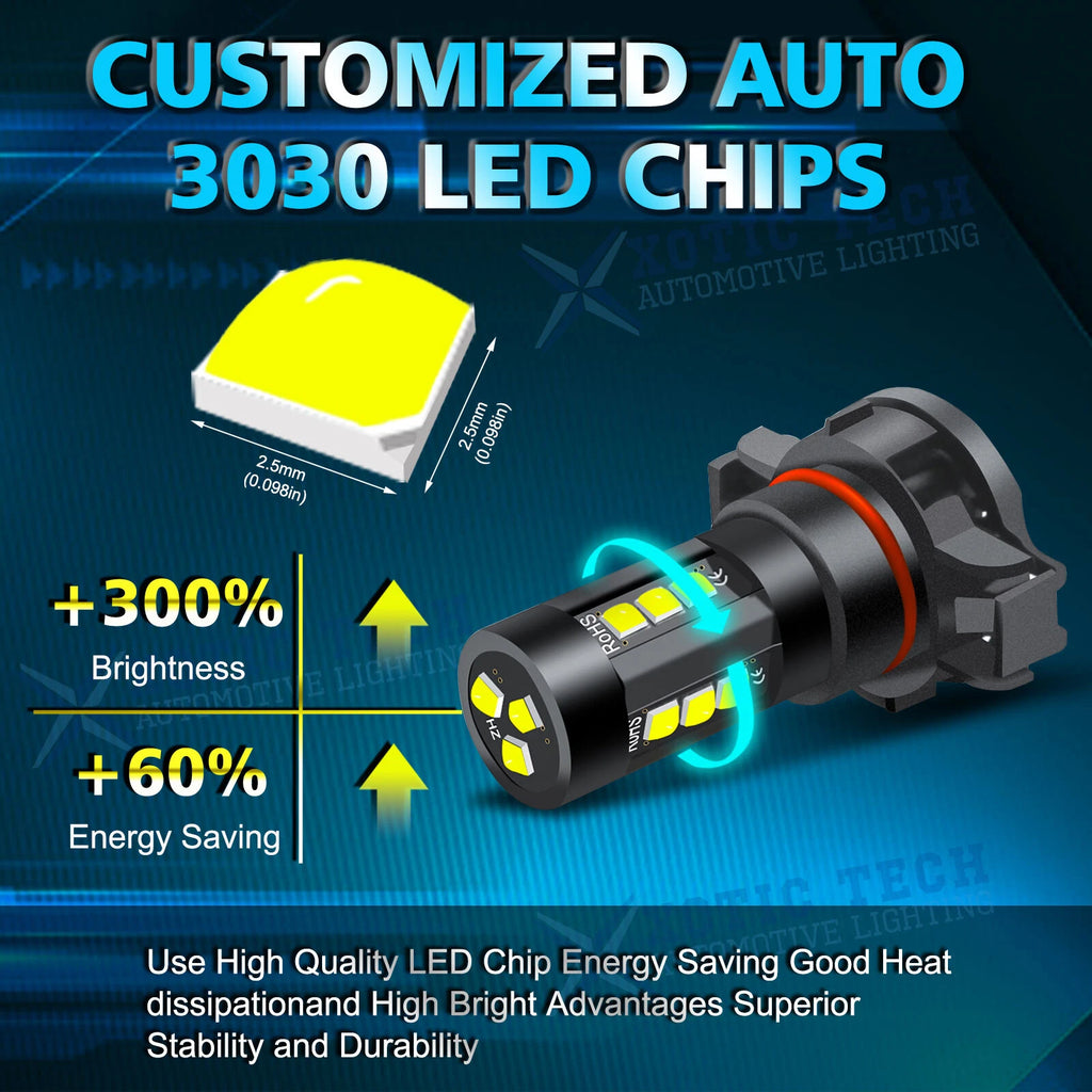 LED Fog Light Bulbs for GMC Sierra 1500 2500HD 3500HD (2008-2019)