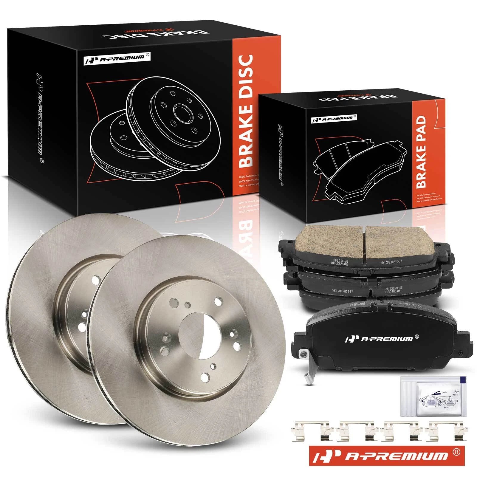 Front Disc Brake Rotors & Ceramic Pads for Honda Accord (2013–2022)